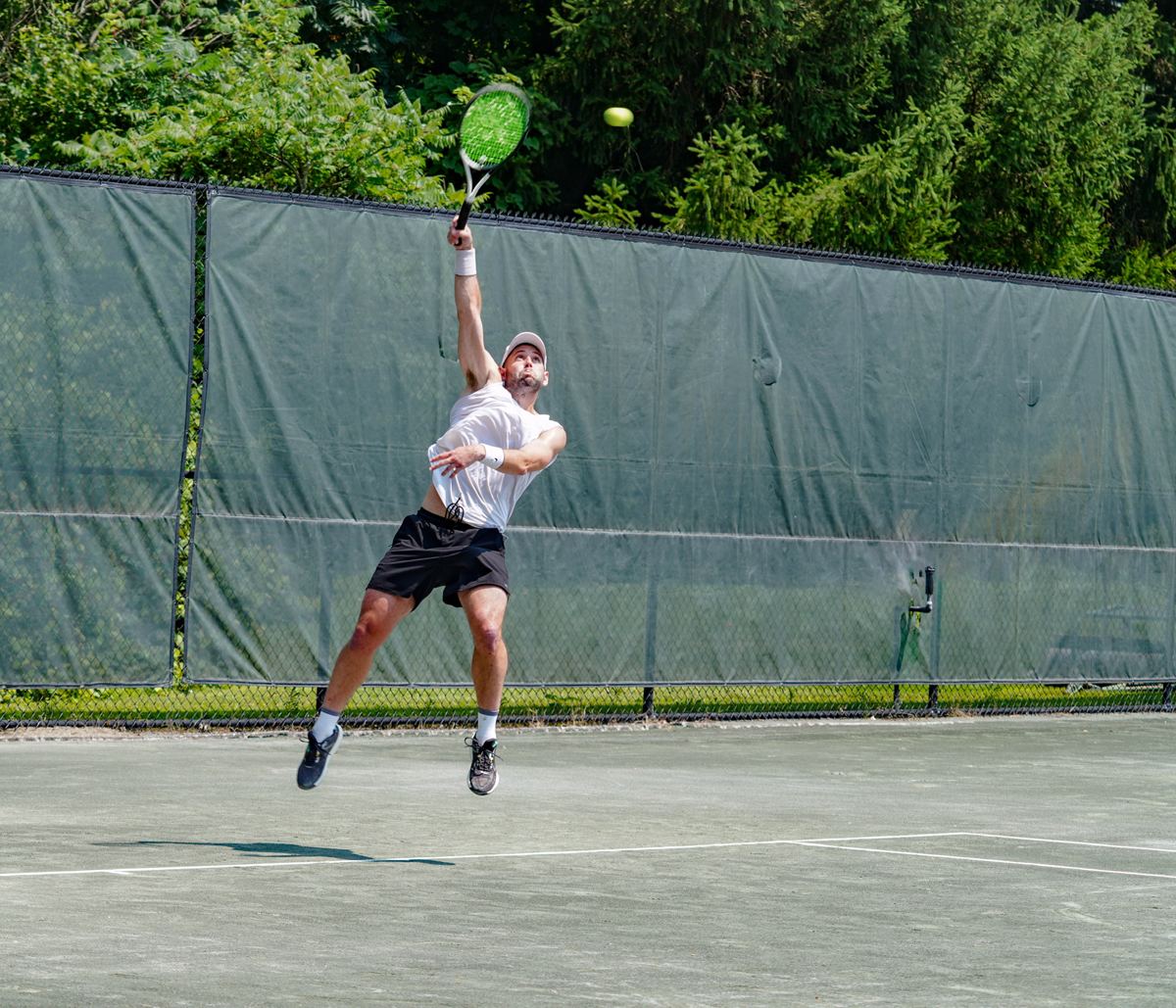 Andrew on the tennis court